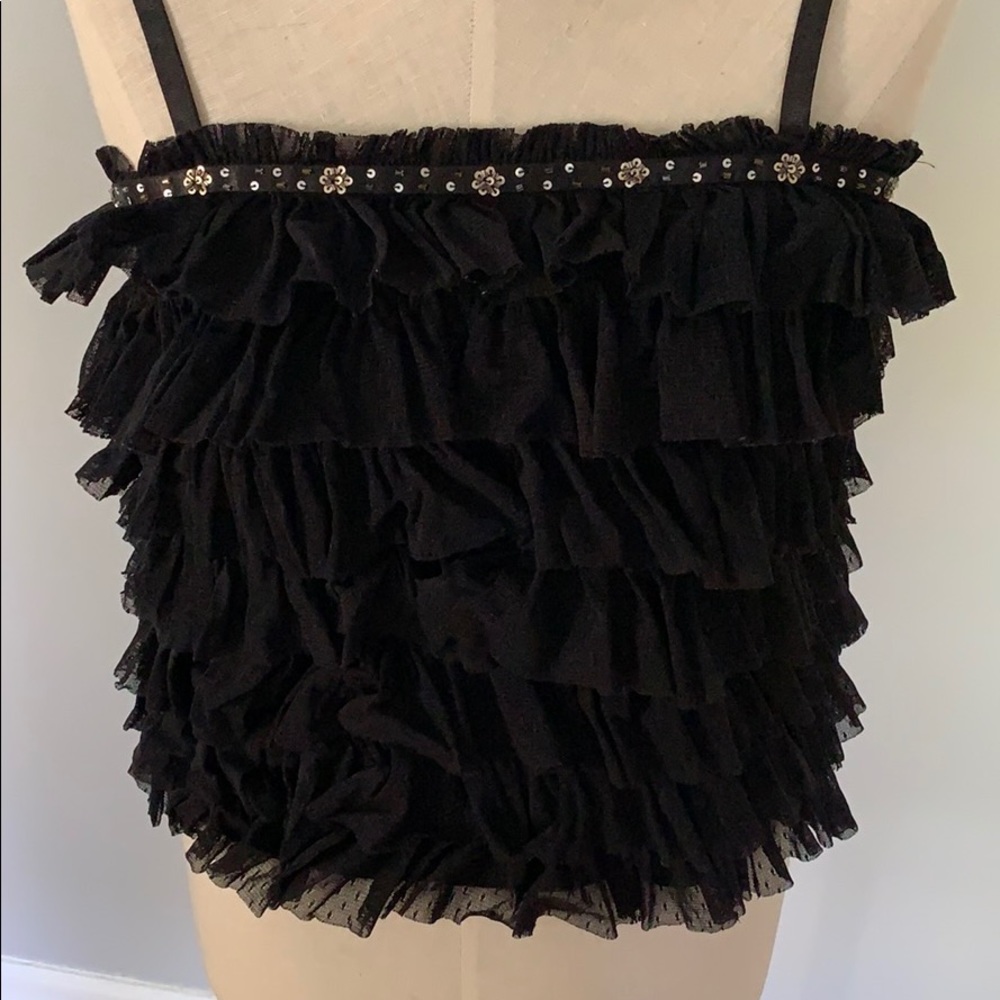 Black Ruffle Tank - Picture 3 of 6